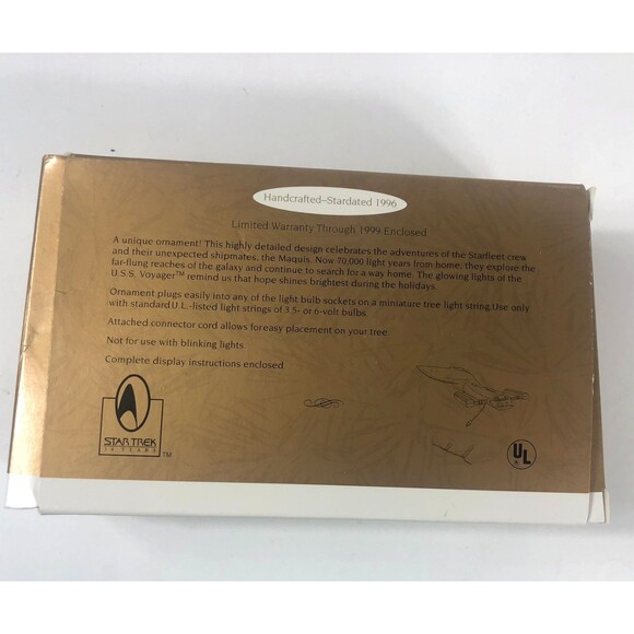 Hallmark Keepsake Ornament 1996 STAR TREK VOYAGER U.S.S. NCC-74656 Magic Light - Picture 4 of 9